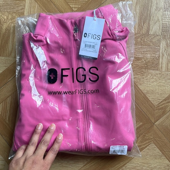 Figs Contour Knit Jacket F*ing Pink NWT - Picture 5 of 6